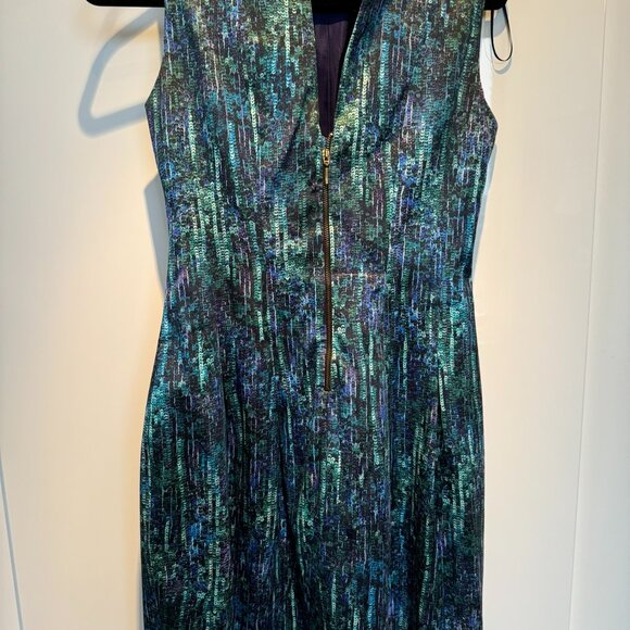 Zara Blue Fit & Flare Cocktail Dress – Size S - Picture 3 of 14